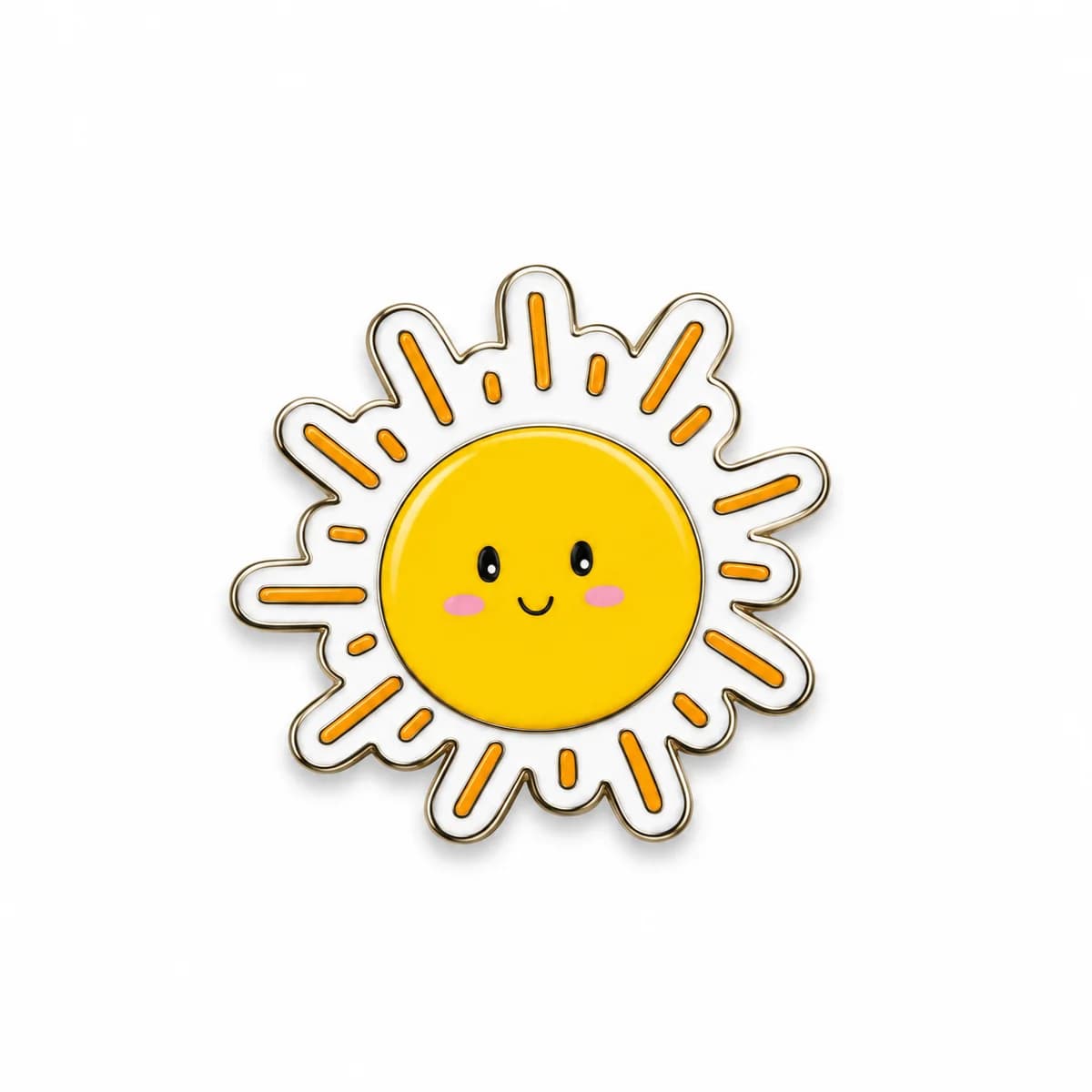 Sunshine Smiles Metal Enamel Sticker