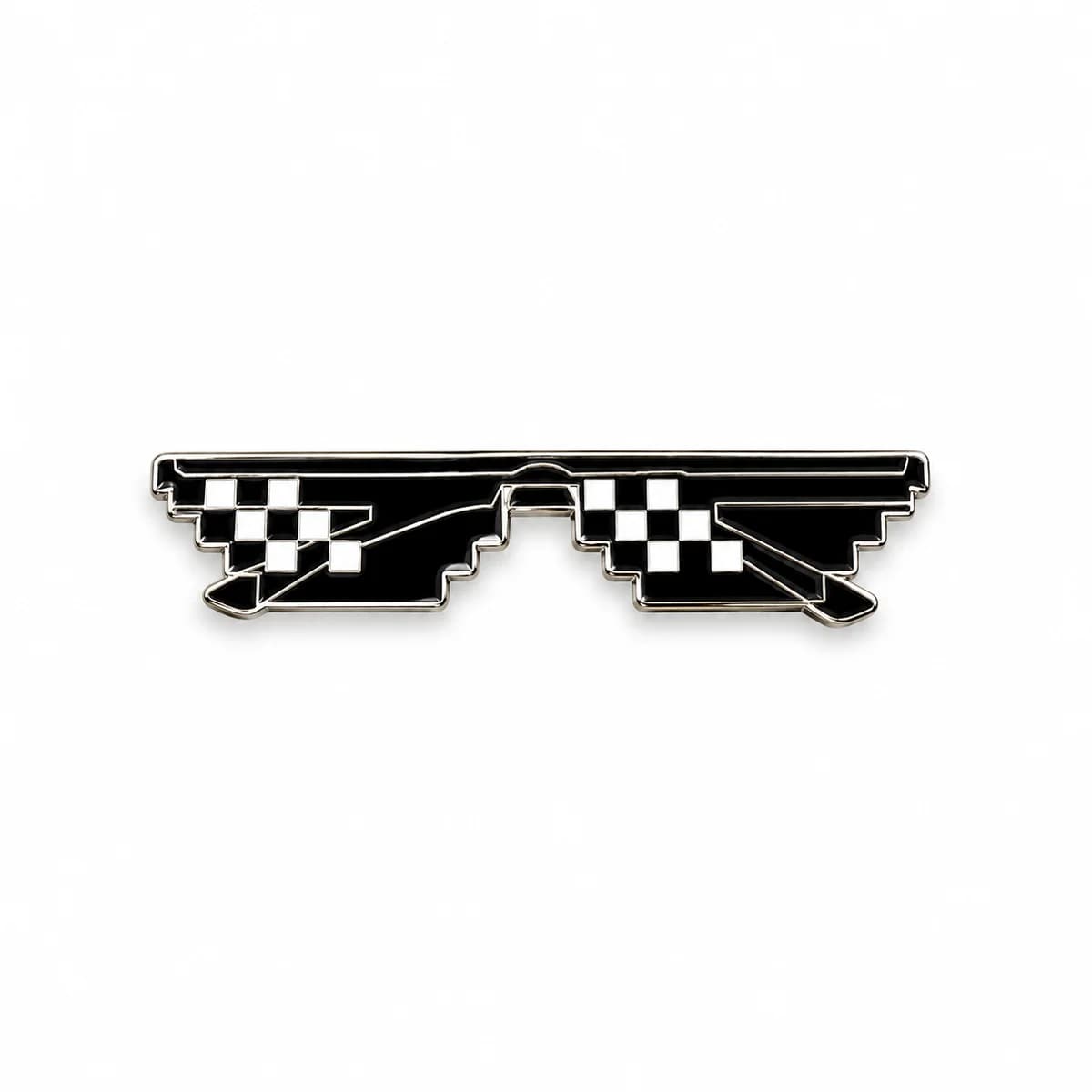 Pixel Shades Metal Enamel Sticker