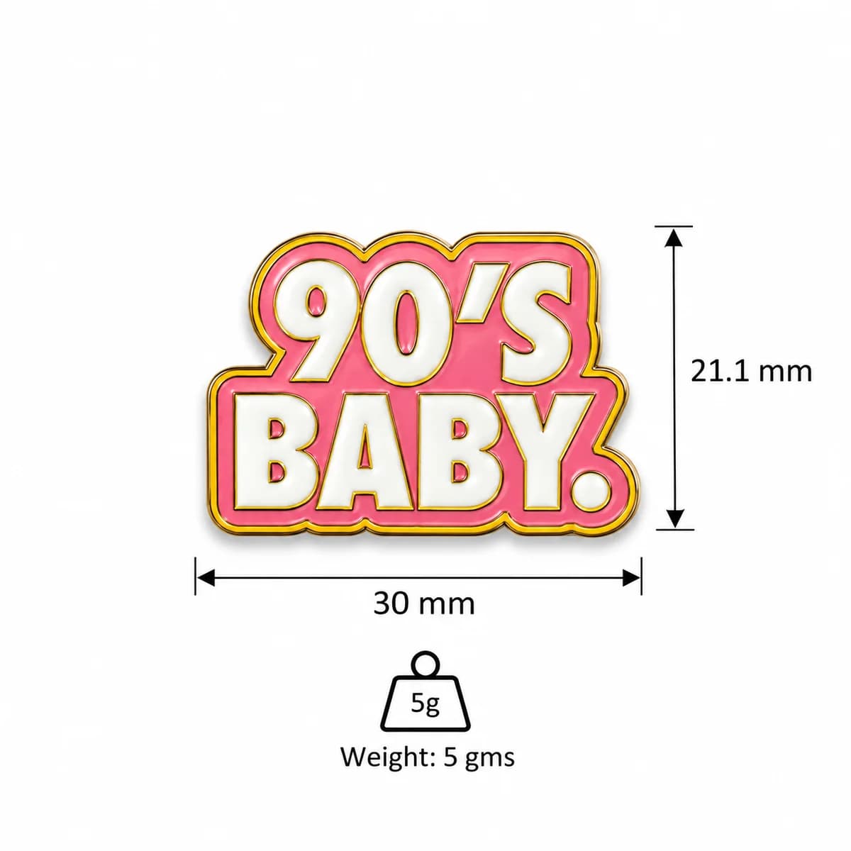 90's Baby Metal Enamel Sticker