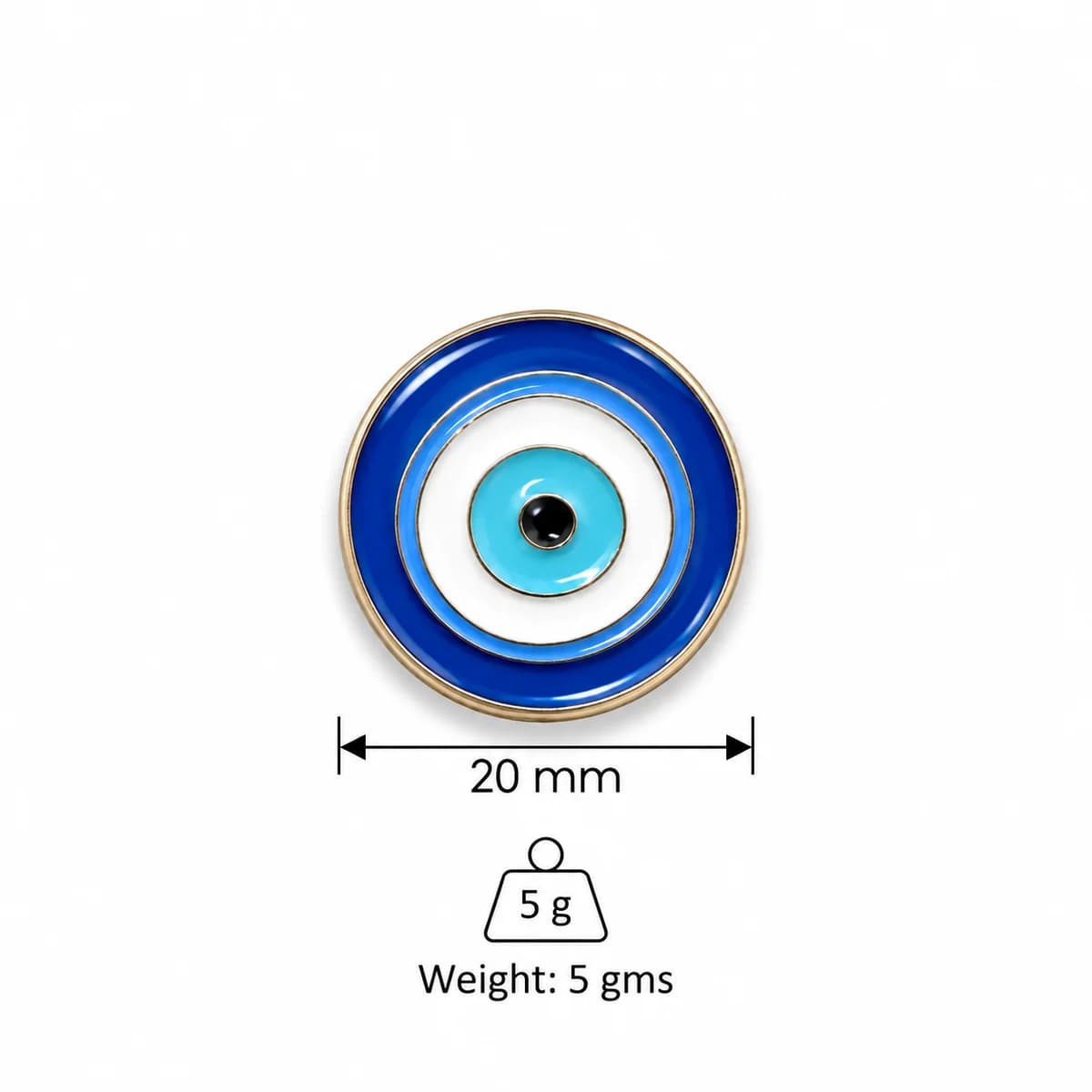 Evil Eye Metal Enamel Sticker