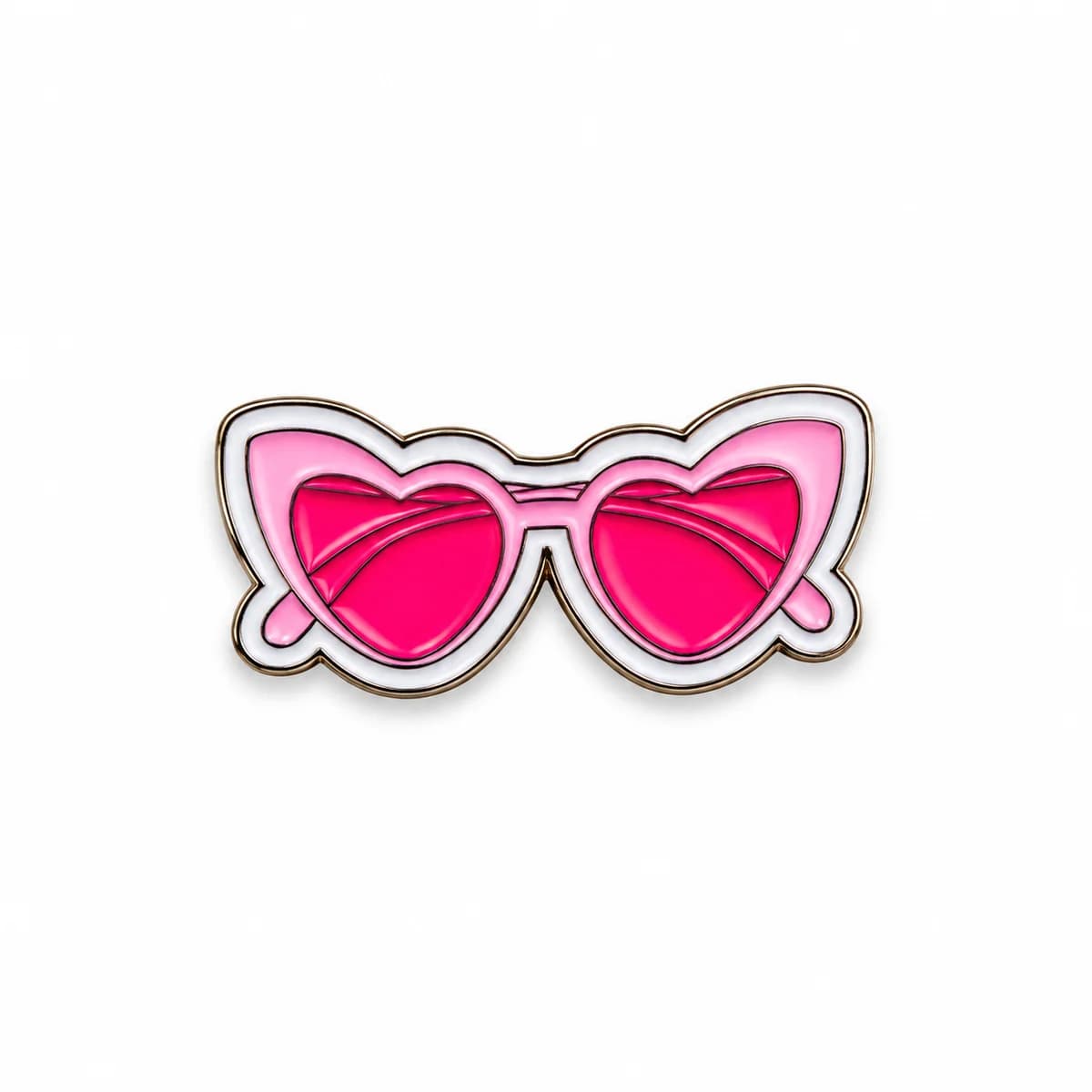 Heart Shades Metal Enamel Sticker