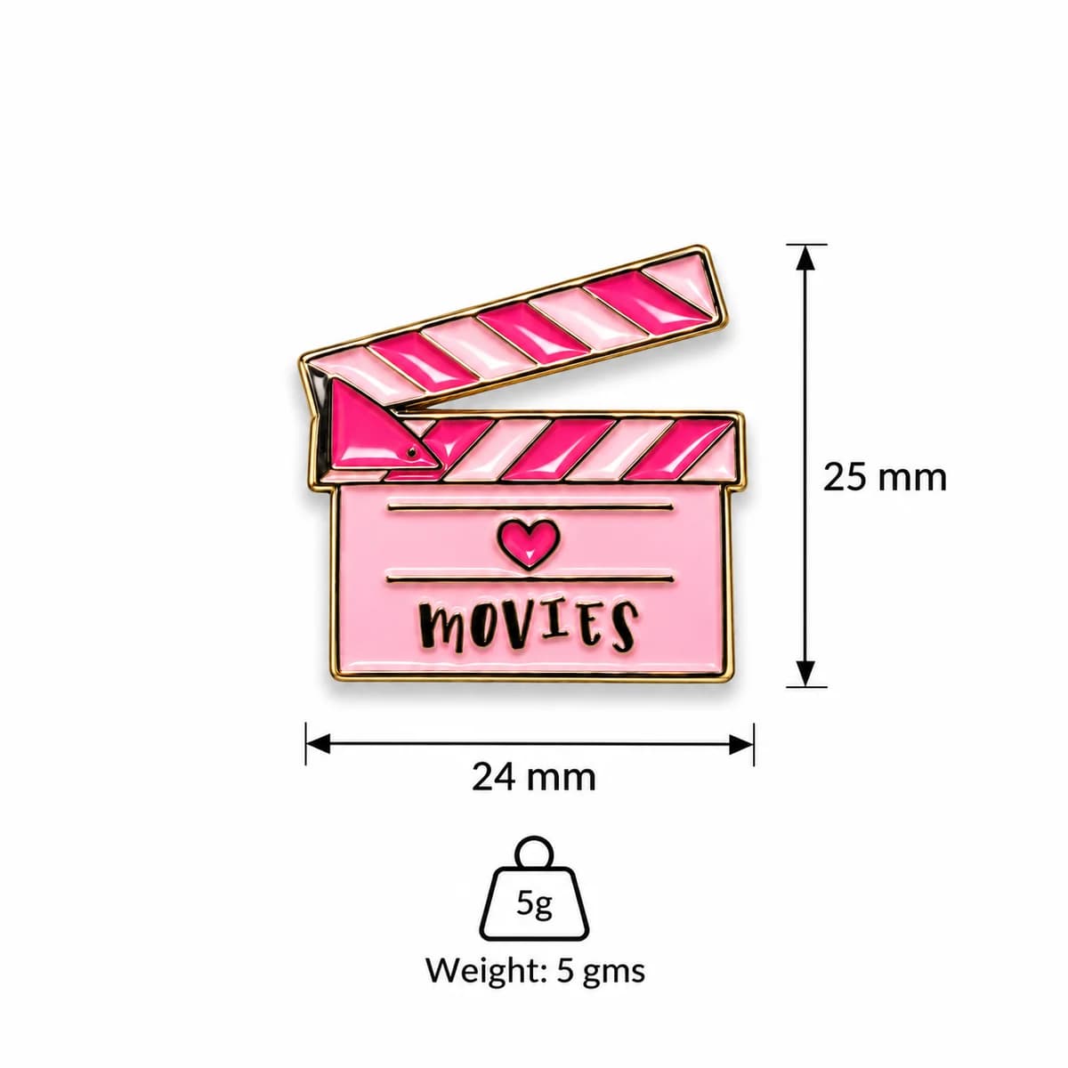 Movie Magic Metal Enamel Sticker