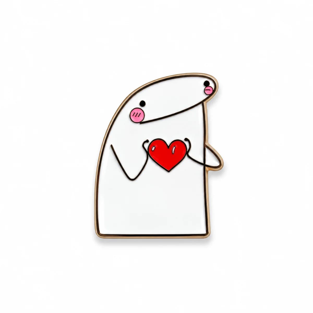 Blob Heart Metal Enamel Sticker
