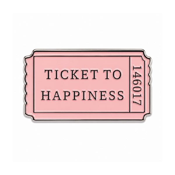Ticket to Happiness Metal Charm