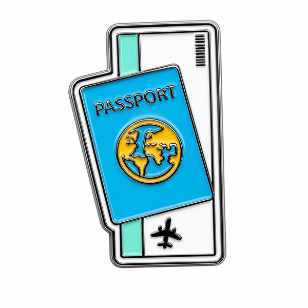 Boarding Pass Metal Charm