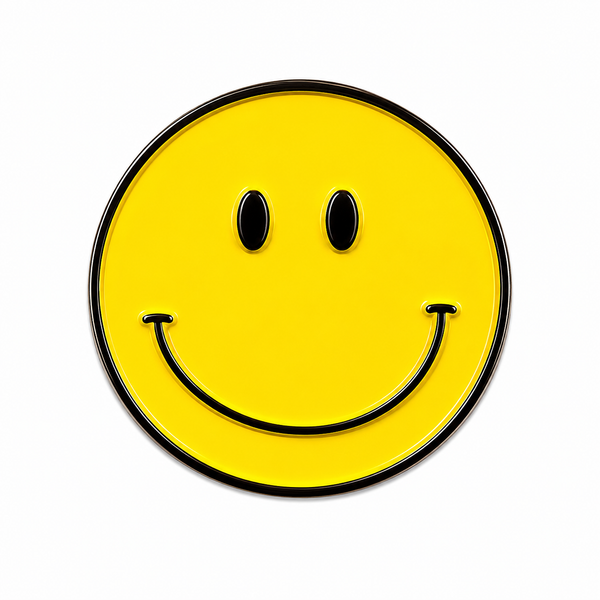 Happy Smiley Metal Charm