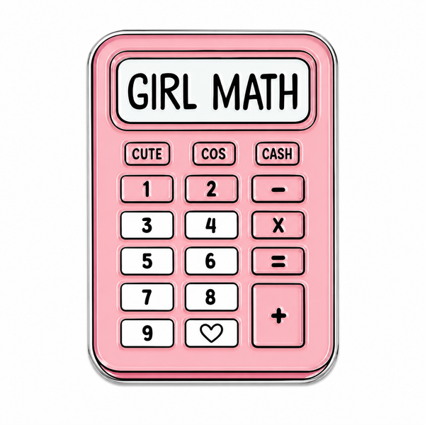 Girl Math Metal Charm