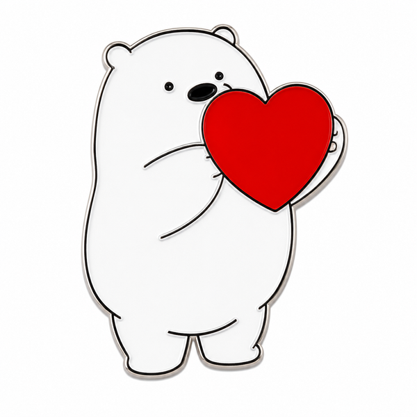 Bear with Heart Metal Charm