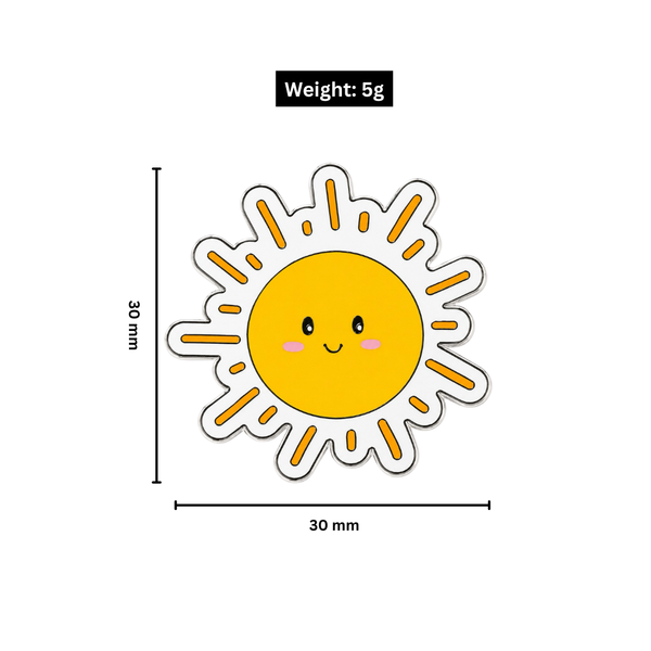 Sunshine Smiles Metal Charm