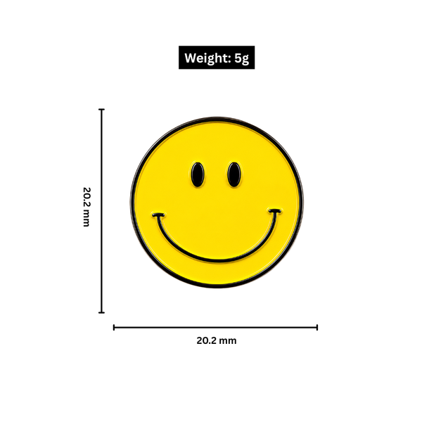 Happy Smiley Metal Charm