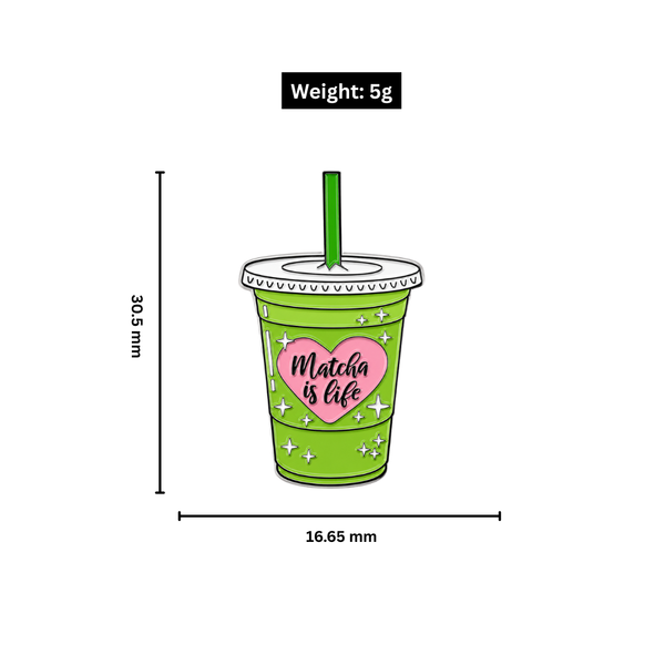 Matcha Mood Metal Charm