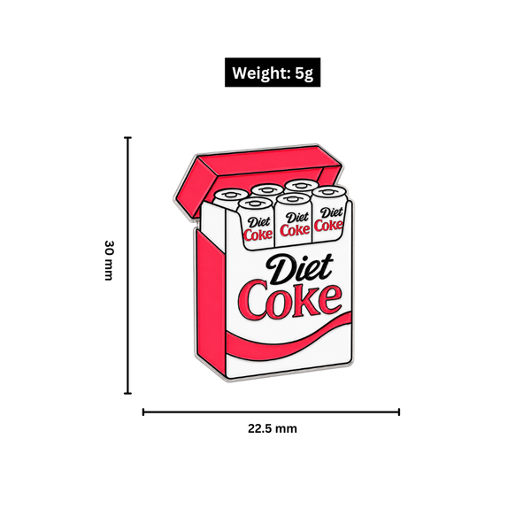 Diet Coke Box Metal Charm