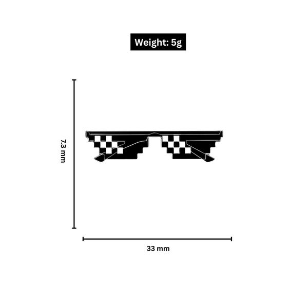 Pixel Shades Metal Charm