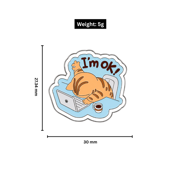 I'm OK! Metal Charm