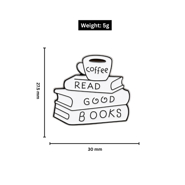 Coffee & Good Books Metal Charm