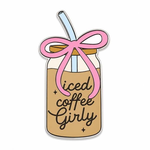 Iced Coffee Girly Metal Charm