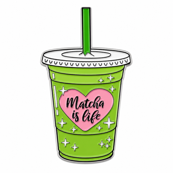 Matcha Mood Metal Charm